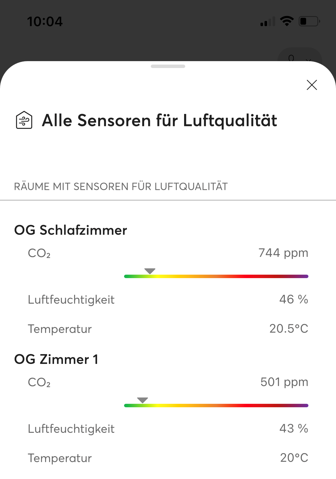 AirQuality (eg. humidity + CO2 + temp) in free@home via 3rd-party-sensors